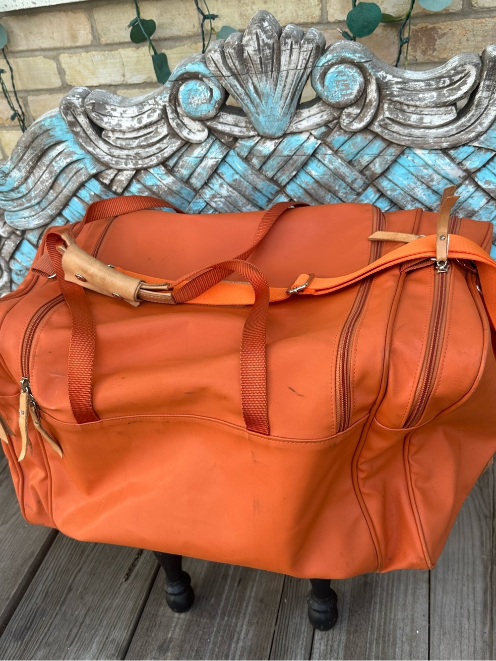 Jon Hart Design LARGE Square Duffel Bag - Orange 2013 Weekender (Priced As Is)